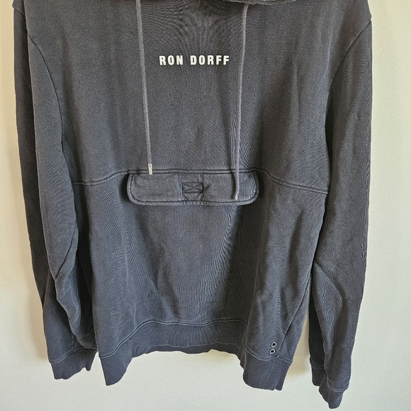 Ron Dorff Black Kangaroo Pocket Pullover Sweatshirt Hoodie - Picture 4 of 11